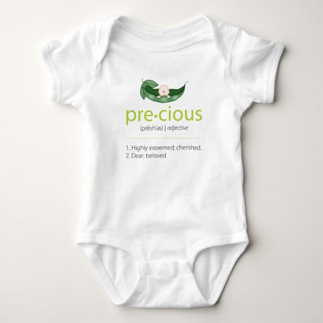 Lime "Precious" Pea-in-a-Pod Baby Tee (Front)