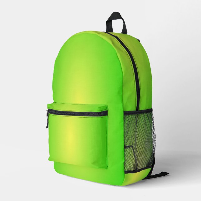 Lime Printed Backpack (Back Corner Right)