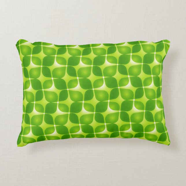 Lime Raspberry Reversible Retro Accent Pillow (Front)