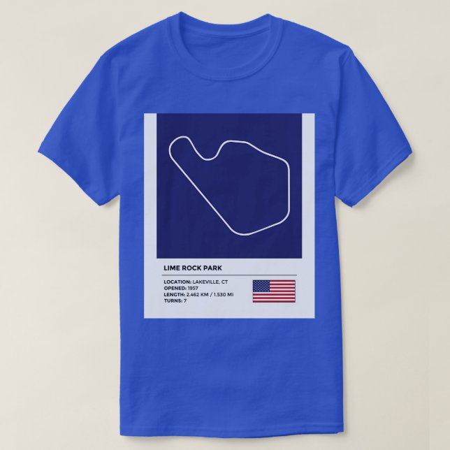 Lime Rock Park info TShirt (Design Front)