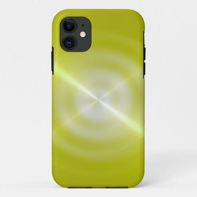 Lime Shiny Stainless Steel Metal Case-Mate iPhone Case (Back)