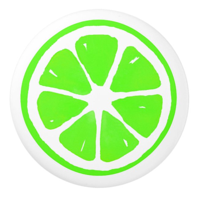 Lime Slice  Adult  Ceramic Knob (Front)