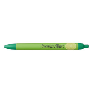 Lime Slice Blue Ink Pen