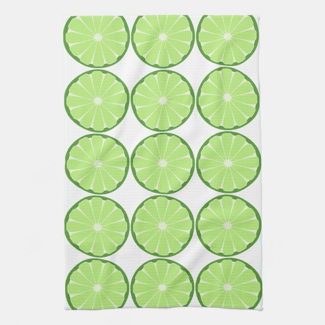 Lime Slice Citrus Retro Kitchen Towel Gift (Vertical)
