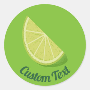 Lime Slice Classic Round Sticker