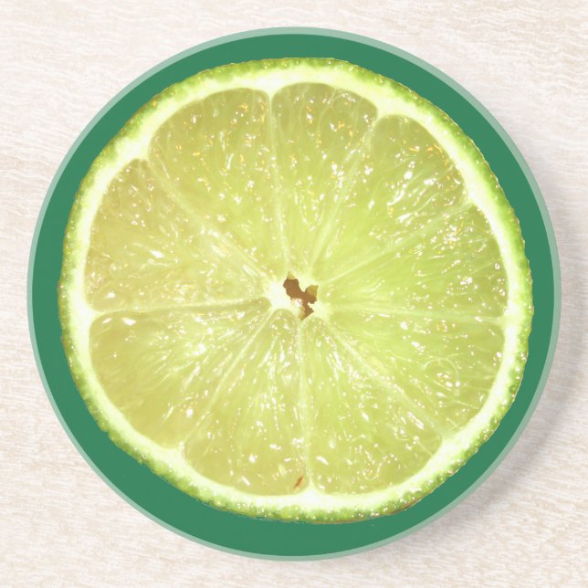 Lime Slice Coaster (Front)