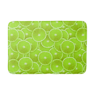 Lime Slice Digital Montage Bath Mat