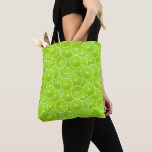 Lime Slice Digital Montage Tote Bag