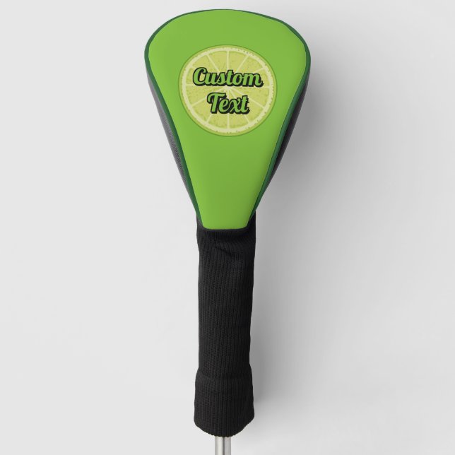Lime Slice Golf Head Cover (Front)