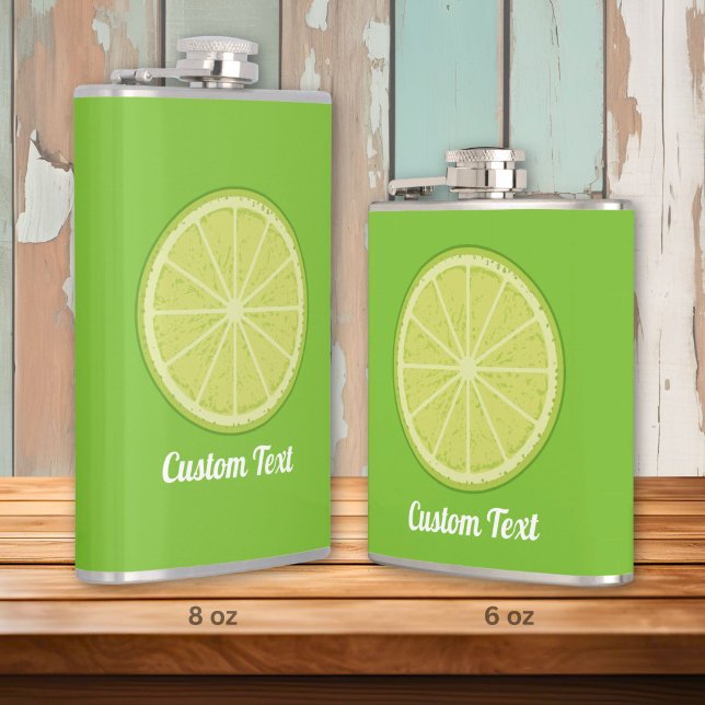 Lime Slice Hip Flask (Creator Uploaded)