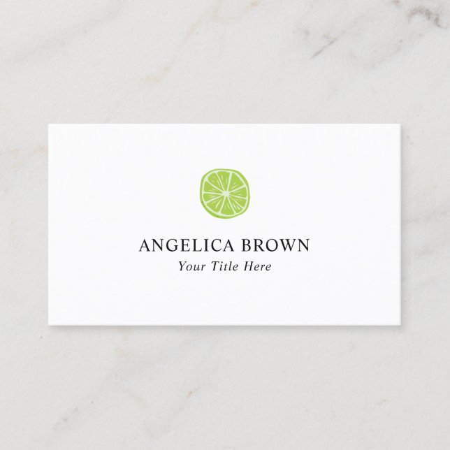 Lime Slice Logo Business Card (Front)