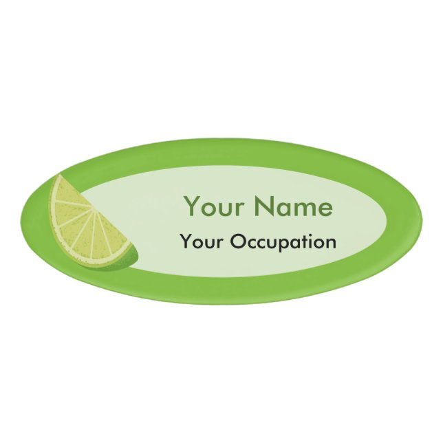 Lime Slice Name Tag (Front)