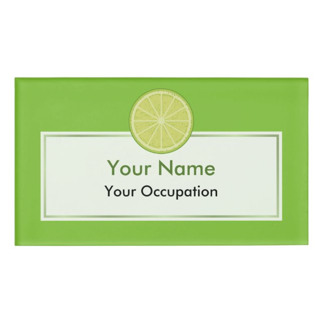 Lime Slice Name Tag (Front)