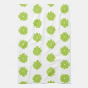 Lime Slice Pattern Tea Towel