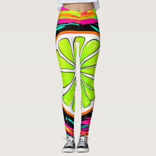 Lime Slice Pop Art Leggings