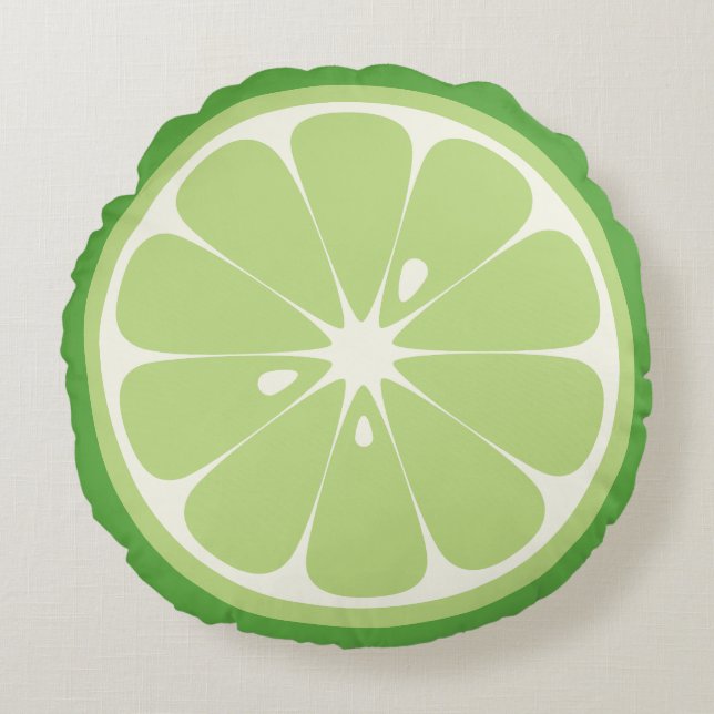 Lime Slice Round Cushion (Front)