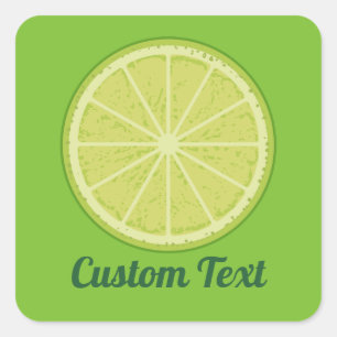 Lime Slice Square Sticker