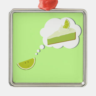 Lime slice thinking of pie metal tree decoration
