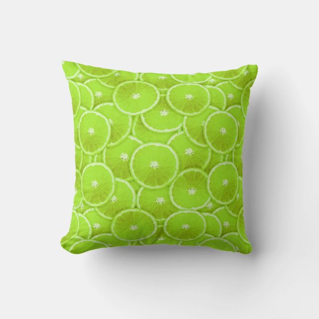 Lime slices cushion (Front)