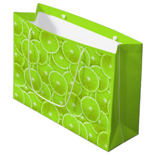 Lime slices large gift bag