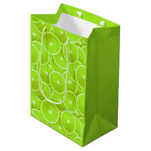 Lime slices medium gift bag
