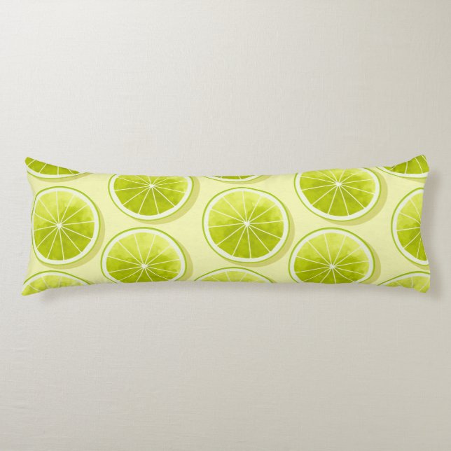 Lime Slices on Light Yellow Body Cushion (Front)