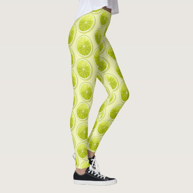 Lime Slices on Light Yellow Leggings (Right)