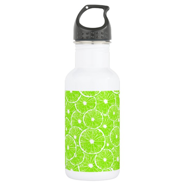 Lime slices pattern 532 ml water bottle (Front)