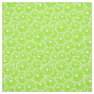 Lime slices pattern fabric