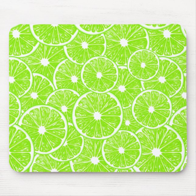 Lime slices pattern mouse mat (Front)