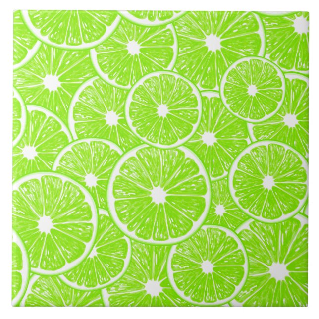 Lime slices pattern tile (Front)