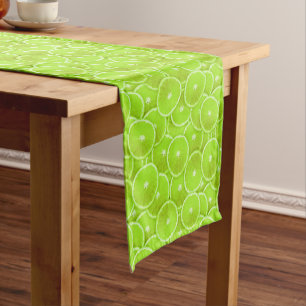 Lime slices short table runner