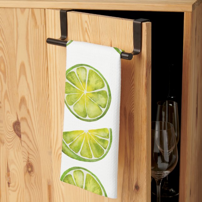 Lime Slices Tea Towel (Thirds Fold)