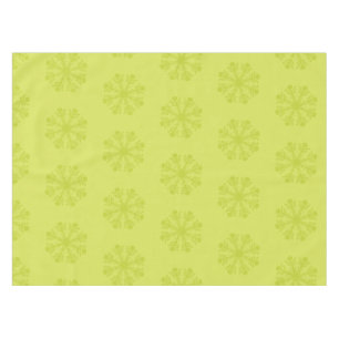 Lime Snowflakes on Lime Christmas Tablecloth