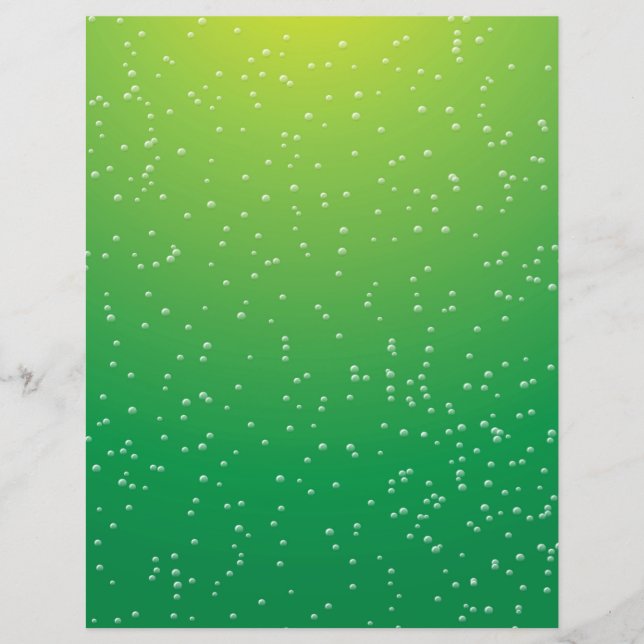 Lime Soda with Tiny Bubbles Background Art Flyer (Front)