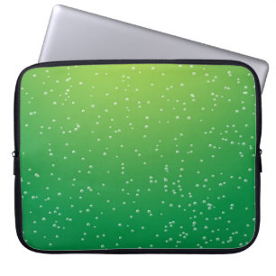 Lime Soda with Tiny Bubbles Background Art Laptop Sleeve