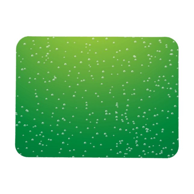 Lime Soda with Tiny Bubbles Background Art Magnet (Horizontal)
