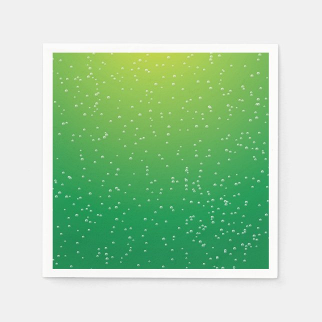 Lime Soda with Tiny Bubbles Background Art Napkin (Front)
