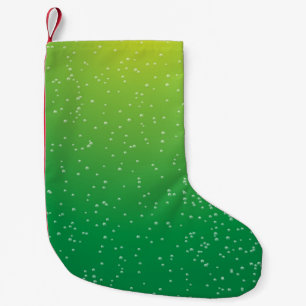 Lime Soda with Tiny Bubbles Background Art Small Christmas Stocking