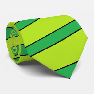 Lime stripe necktie