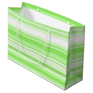 Lime stripes large gift bag