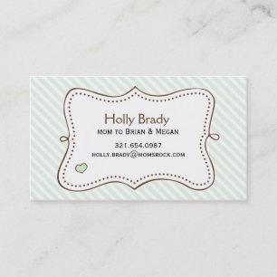 Lime Stripes Momy Card