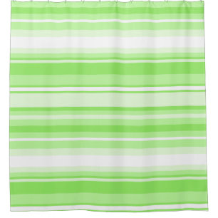 Lime stripes shower curtain