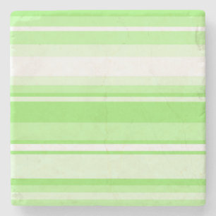 Lime stripes stone coaster