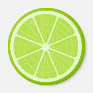 Lime Stylised Fruit Slice Magnet