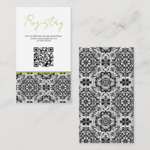 Lime Tile Bridal Shower Registry QR Enclosure Card