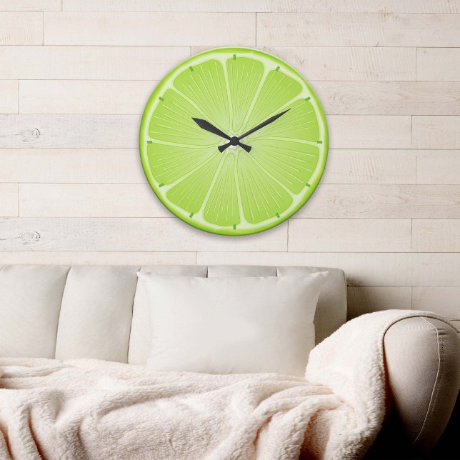 Lime Time Party Fun Clock (Spruce up your space with our vibrant green Lime Time Clock from Zazzle! )