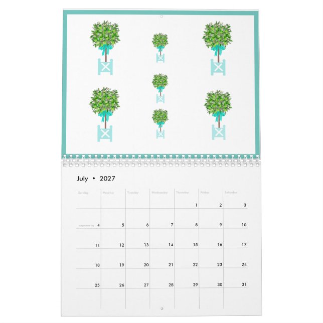 Lime Tree Topiary Garden Plant Box  Calendar (Jul 2027)