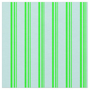 Lime & Turquoise Coloured Lines/Stripes Pattern Fabric