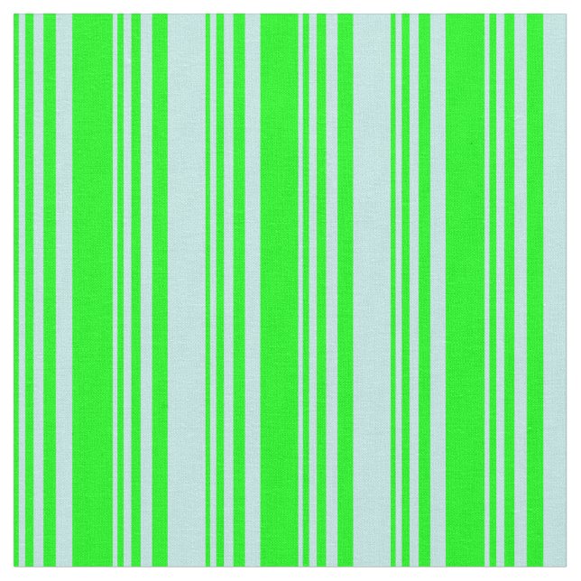 Lime & Turquoise Coloured Pattern of Stripes Fabric (Close Up)